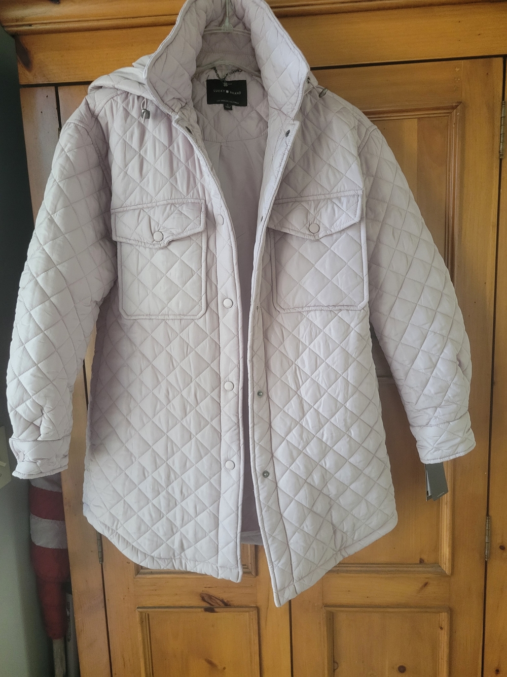 Lucky Brand Light Blush Quilted Puffer Jacket
